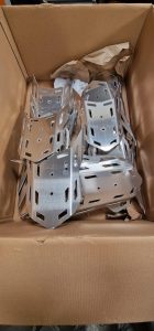 Honda CRF rear rack Cerakoted in Graphite Black H-146 – motorcycle Cerakote by Slamfire Tactical Coatings near Wellingborough