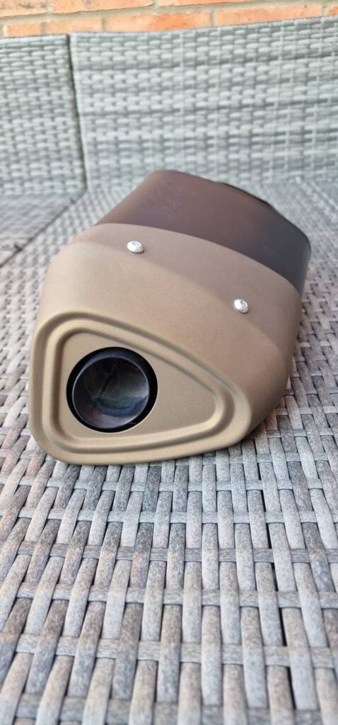 Suzuki GSX-R750 silencer end cap in Cerakote Burnt Bronze H-148