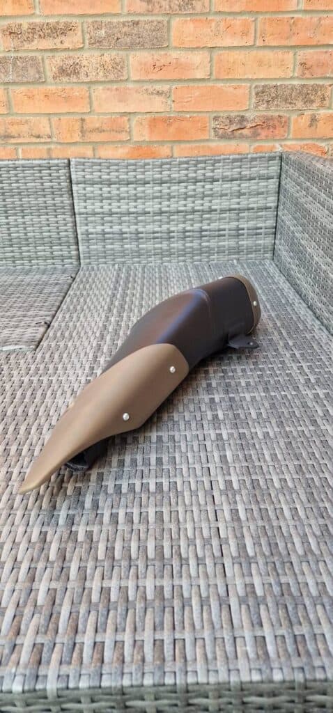 Suzuki GSX-R750 silencer body in high-temperature Cerakote Glacier Black C-7600